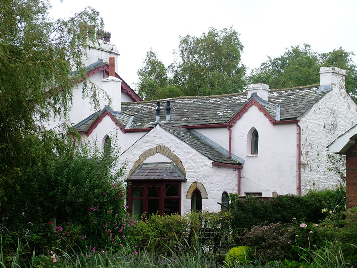 A quaint old gothic style cottage
