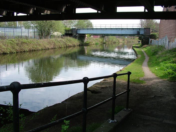 Under unnamed bridge (Bridge 42) looking towards Waters Meeting bridge (Bridge 41)