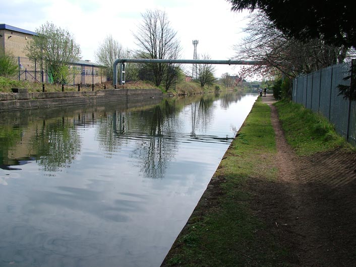 Pipe bridge approaching Stretford