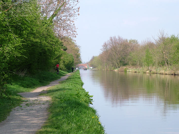 Looking back along the straight stretch