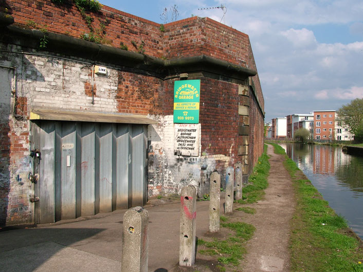 Old railway bridge, arches now used for local businesses