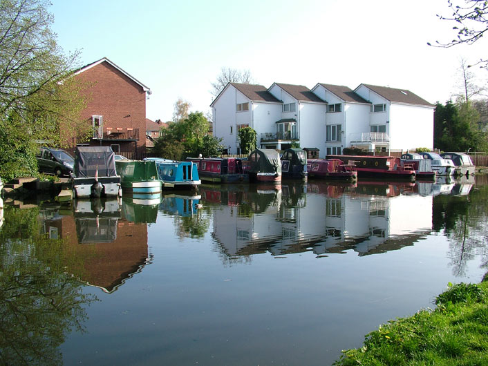 Boats moored at Stockton Heath