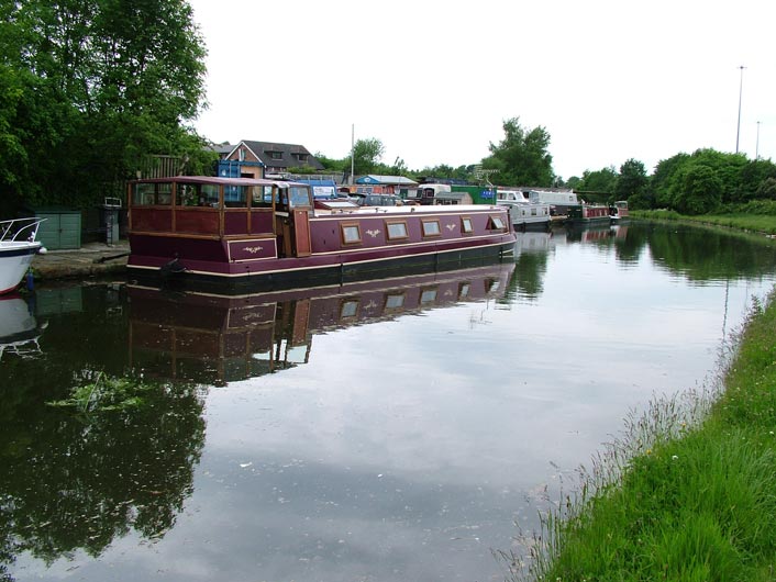 Boats moored close to Runcorn