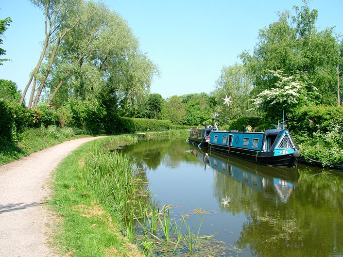 Suddenly the canal becomes more rural