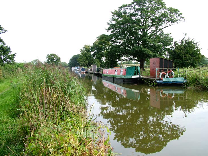 Boats moored at Woodplumpton