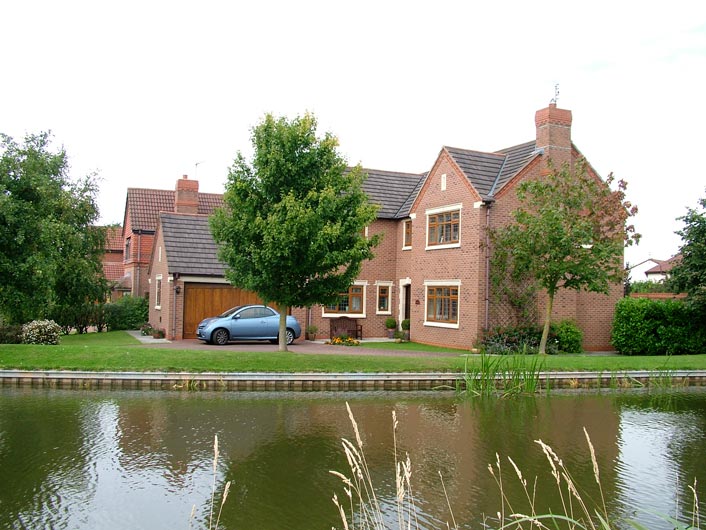 A nice house by the canal