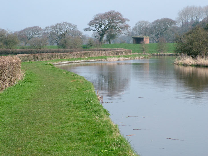 Pillbox, canal turns sharply