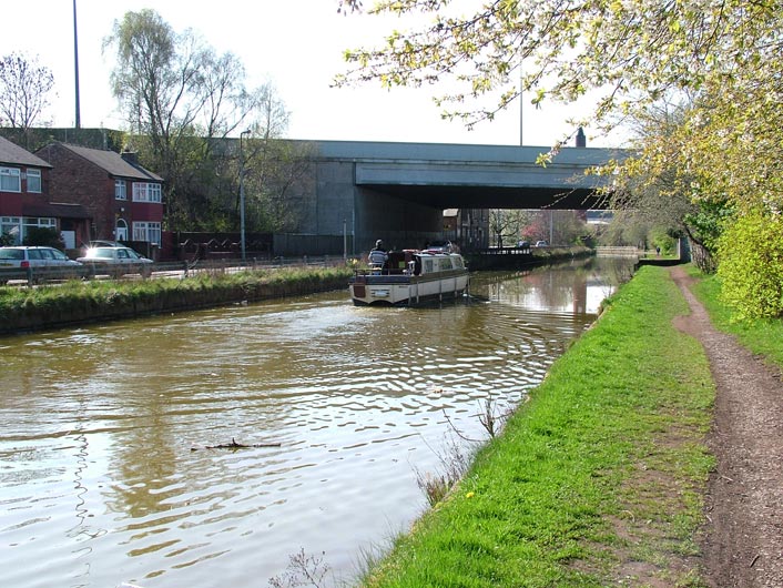 Leaving Worsley and the scenery changes...