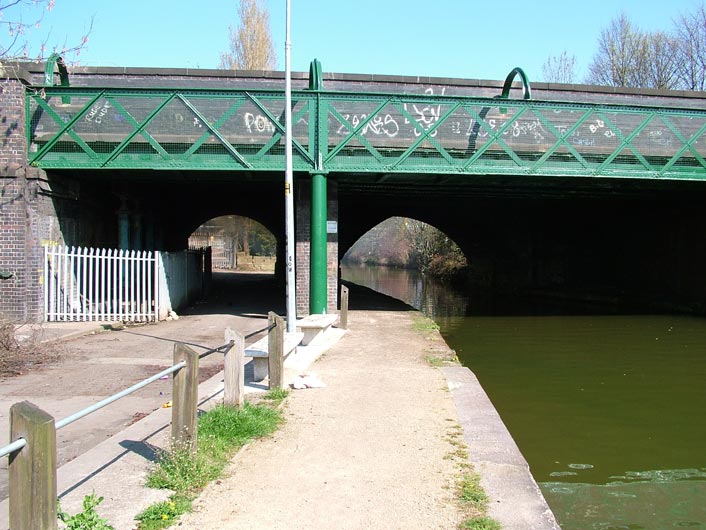 Railway and footbridge at Patricroft Railway and footbridge at Patricroft