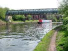 Pipe bridge and narrow boat