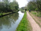 Canal narrows as we approach River Bollin aqueduct Canal narrows as we approach River Bollin aqueduct