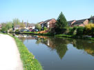 Modern canalside housing at Lymm