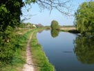 Beautiful countryside and narrow towpath Beautiful countryside and narrow towpath