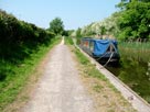 Note towpath which drastically reduces in width Note towpath which drastically reduces in width