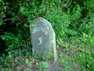 Distance marker, Preston 3 miles Distance marker, Preston 3 miles