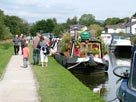 Busy stretch of towpath at Bilsborrow