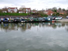 Lots of boats moored by the Moorings pub Lots of boats moored by the Moorings pub