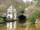 Junction leading from the Bridgewater Canal to the mines entrance in Worsley Delph. Junction leading from the Bridgewater Canal to the mines entrance in Worsley Delph.